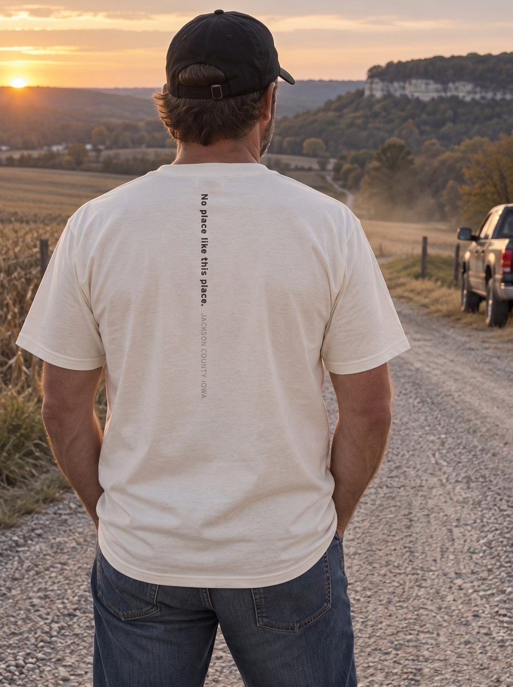 Lifestyle photo of the Uncommon Ground Tee from Uncommon Ground, Jackson County, Iowa